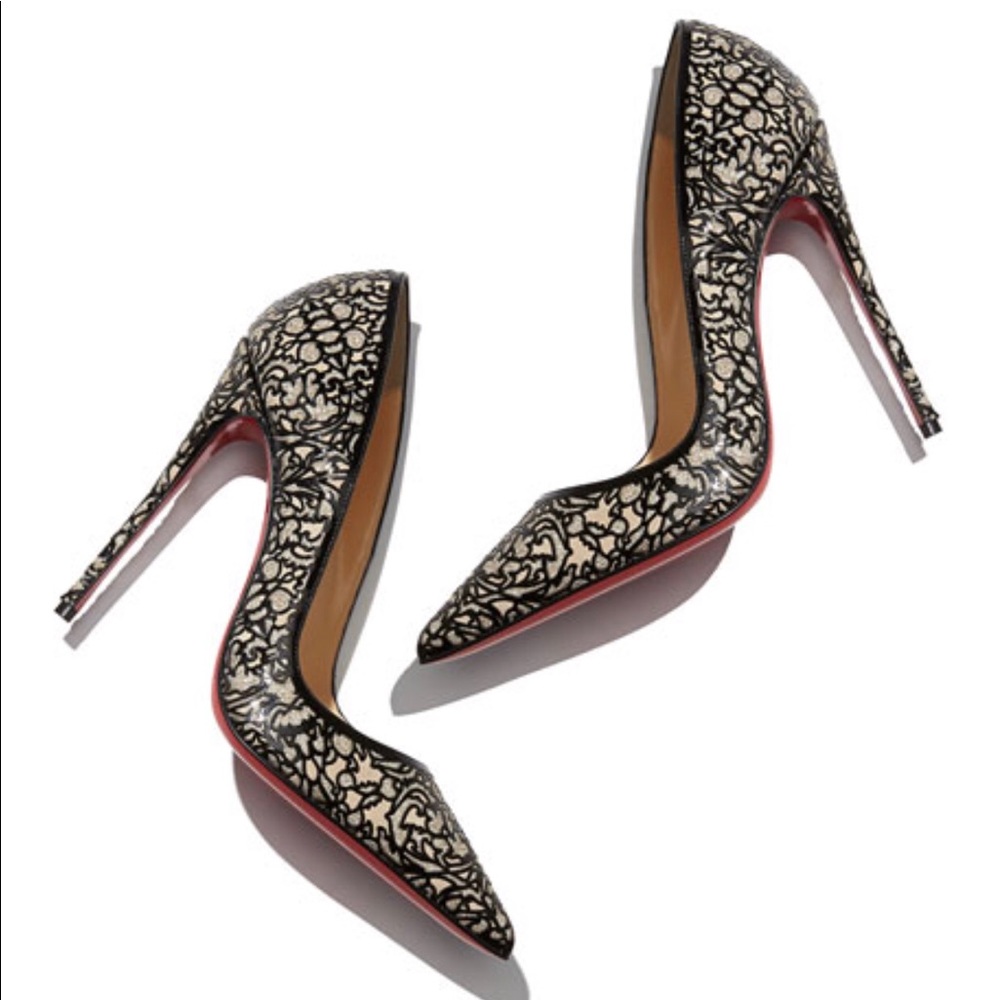 Louboutin laser cut glitter heels - Picture 2 of 3